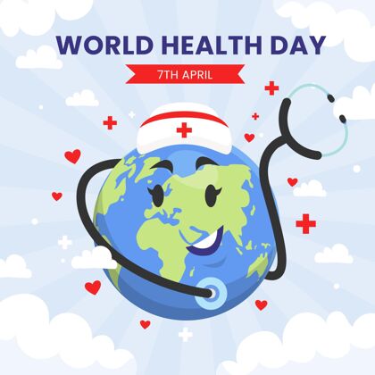 全球世界卫生日插图世界卫生日平面设计国际