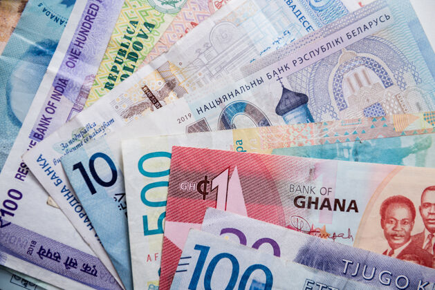 品种不同国家的纸币背景金融支付背景