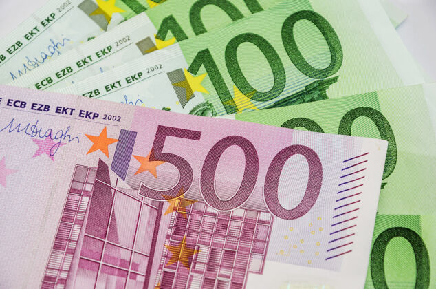 金融欧元钞票特写储蓄经济成本