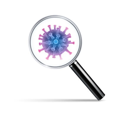 清洁冠状病毒covid-19研究现实的组成与手镜头和病毒细菌生物学细菌生物危害