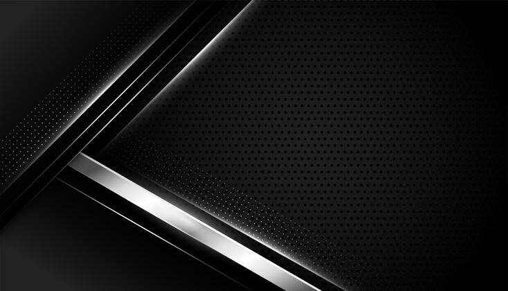 不锈钢黑色背景 银色几何形状钢形状线条