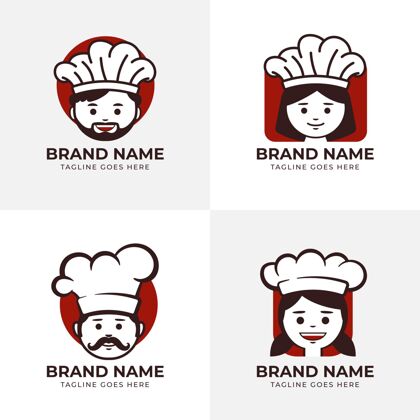 企业标识平面设计厨师标志模板包厨师标识模板厨师标识