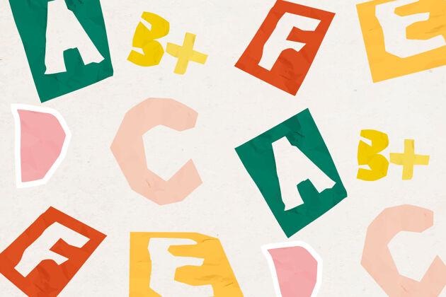 字母图案丰富多彩的abc字母模式的儿童背景字母字体叠加