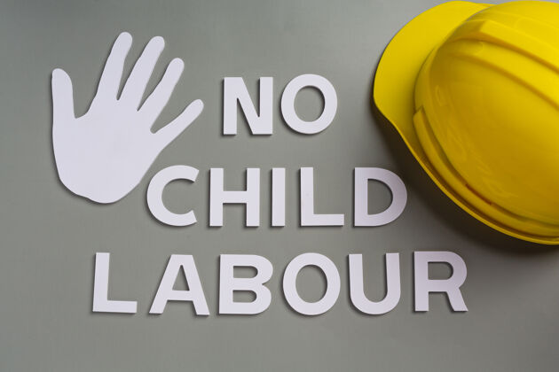 肮脏反对童工概念世界日预防歧视犯罪