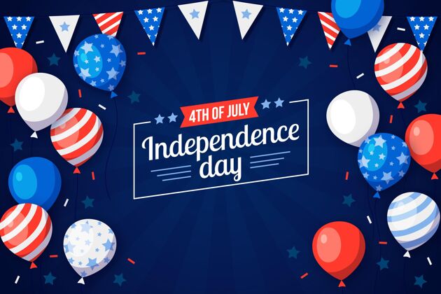 独立宣言七月四日-独立日气球背景背景纪念活动