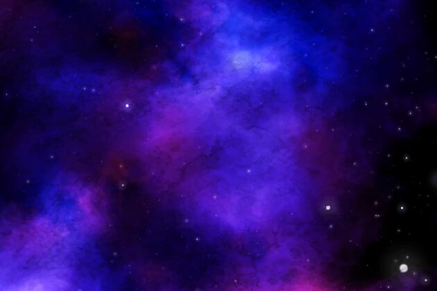 天文学手绘水彩银河背景占星术宇宙恒星