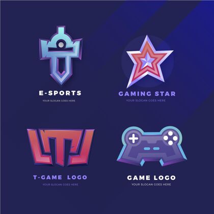 品牌梯度电子竞技游戏标志收集公司徽标业务标识