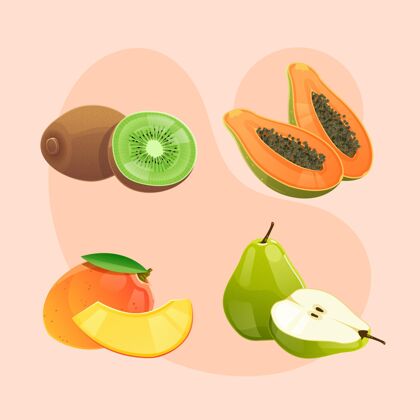 有机详细的美味水果收集美味美味梨
