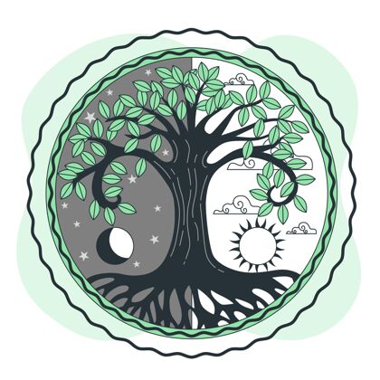 概念树生命概念图生命之树概念插图凯尔特人