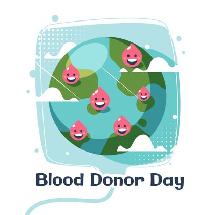 世界献血者日世界献血日插图世界健康平面设计