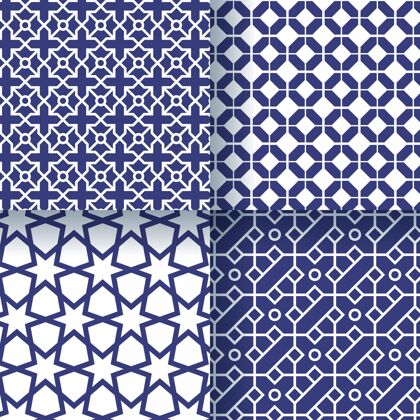 线性平面线性阿拉伯模式收集装饰图案设计装饰图案