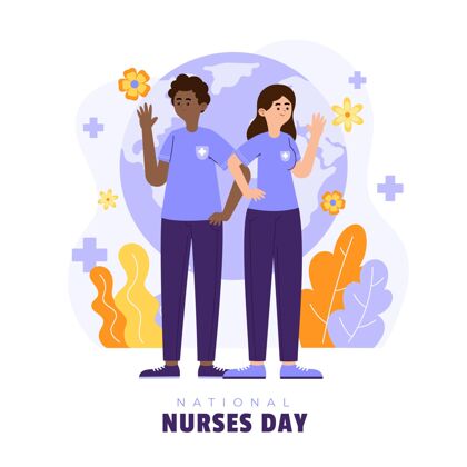 健康专家平面全国护士节插画全国护士日国际国际护士日
