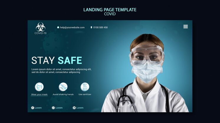登陸頁Covid登錄頁流行病網(wǎng)頁模板流行病