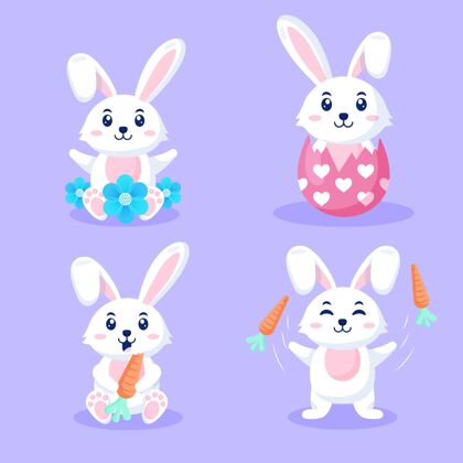 宗教复活节兔子系列帕斯卡复活节兔子插图