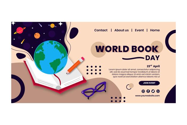 知识世界图书日登录页模板图书登陆页版权日