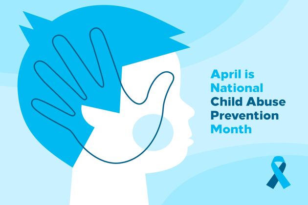 伤害平面全国儿童虐待预防月插图虐待儿童伤害福利