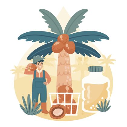 天然棕榈油生产行业画报棕榈油设计平面设计