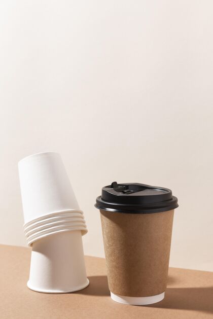 室内咖啡用生物纸板纸杯生物可降解回收生态