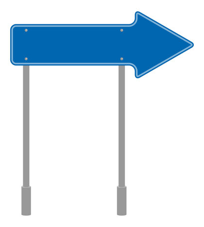 简单路标几何形状 交通符号卡通孤立图标交通信号指南