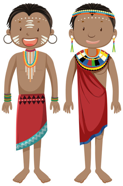 男人非洲各部落少数民族传统服饰卡通人物服装男性卡通