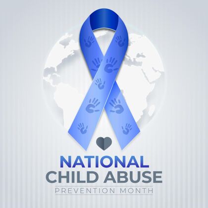 四月现实的国家防止虐待儿童月插图国家保护儿童美国