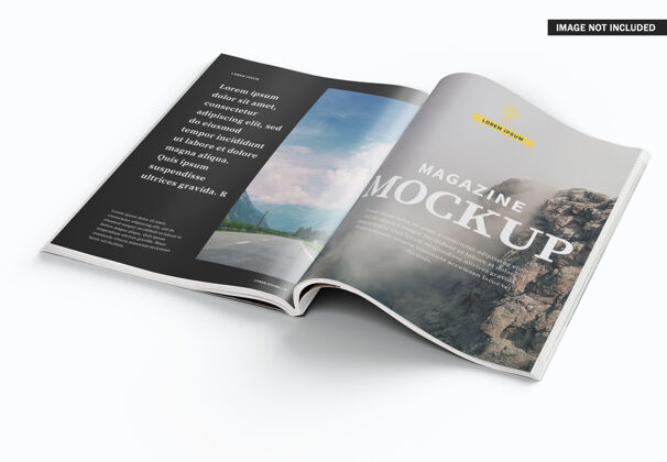 封面美丽的杂志封面模型设计渲染展示正方形