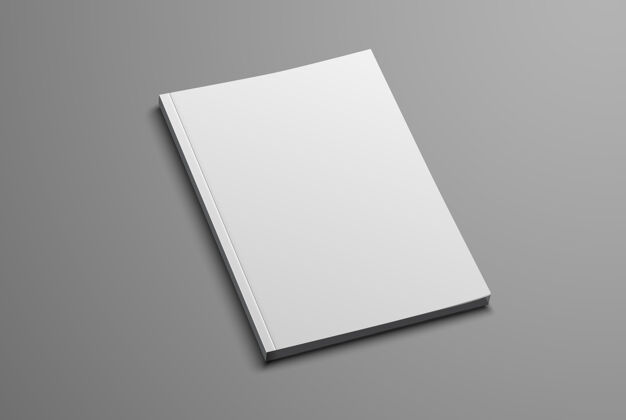 封面白色现实的a4和a5目录空白灰色三维向上模板