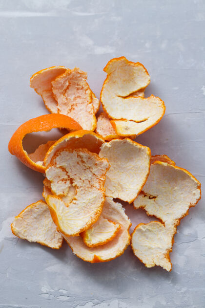 柑橘橘皮灰陶瓷背景颜色饮食饮料
