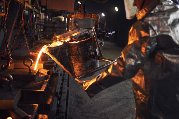 工作冶金和钢铁生产熔融人安全