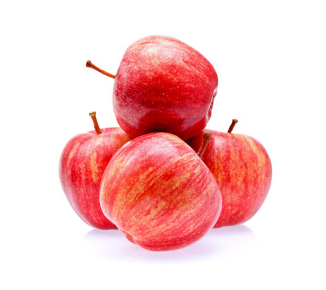 叶子加拉苹果隔离在白色背景上晚会维生素切割