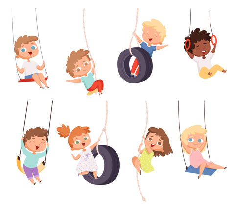 孩子摇摆骑乘运动儿童绳上运动游乐设施快乐儿童套餐户外学校设置