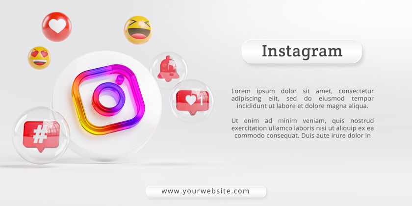LoveInstagram亚克力玻璃标志和社交媒体图标促销LogoApp