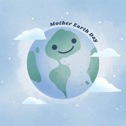 地球母亲日水彩地球母亲日插画地球日地球保护