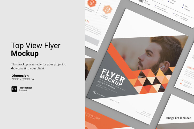 信件顶视图传单模型3d模型顶视图模型