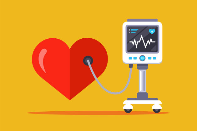 医院测量心脏的医疗设备率.平插图脉搏治疗指标