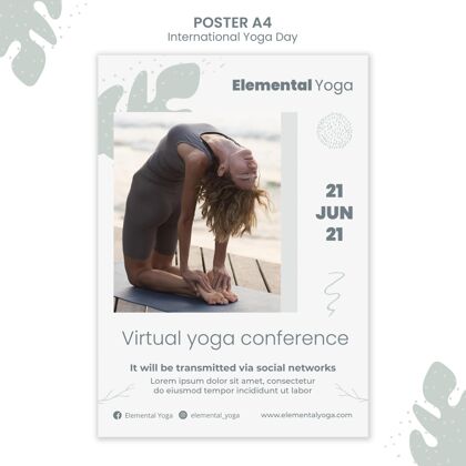 在线课程国际瑜伽日海报瑜伽海报海报模板