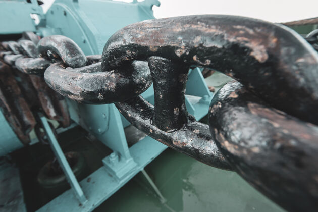 船船用锚链收放机构旧铁生锈