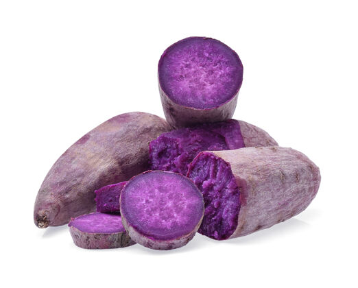 安排紫色的红薯加白色的生产颜色自然