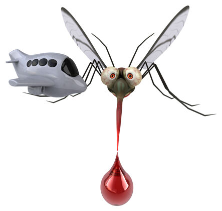 苍蝇蚊子-三维插图危险流行病3d