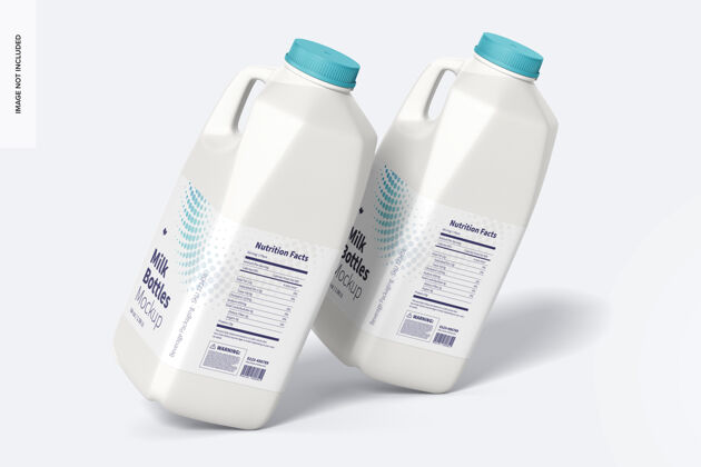塑料瓶64盎司牛奶瓶模型 倾斜牛奶瓶品牌瓶子