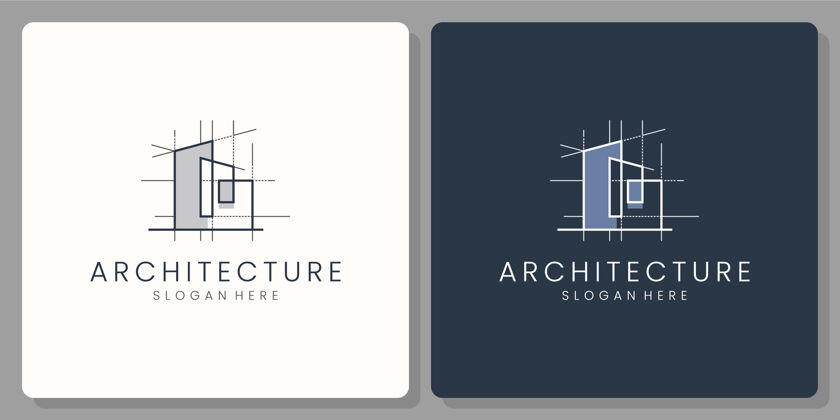 名片建筑师标志设计和名片商标建筑行业品牌