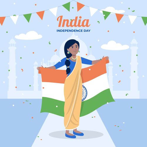 自由印度独立日插图妇女独立日活动