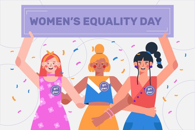 活动妇女平等日插画庆典女性平等女权主义