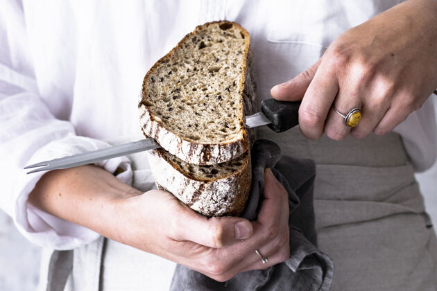 面包新鲜的自制面包食谱自制刀围裙