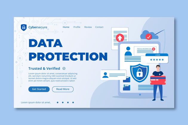 保护网络安全登录页模板安全计算机保险箱