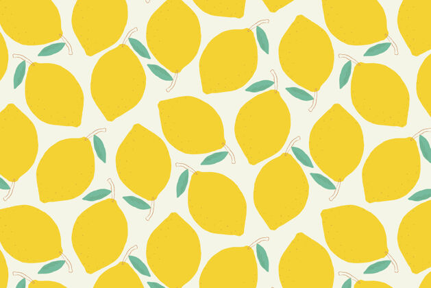 水果图案无缝柠檬图案粉彩背景背景柠檬食物