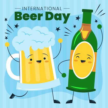 品脱国际啤酒日插画国际啤酒国际啤酒日