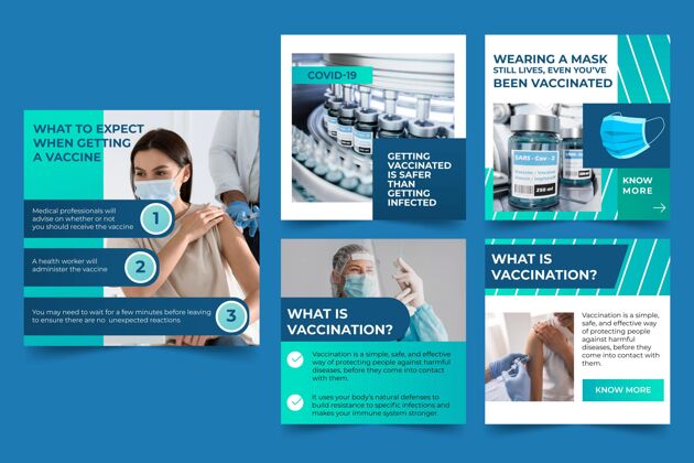 Instagram梯度疫苗instagram帖子集与照片大流行收集疾病