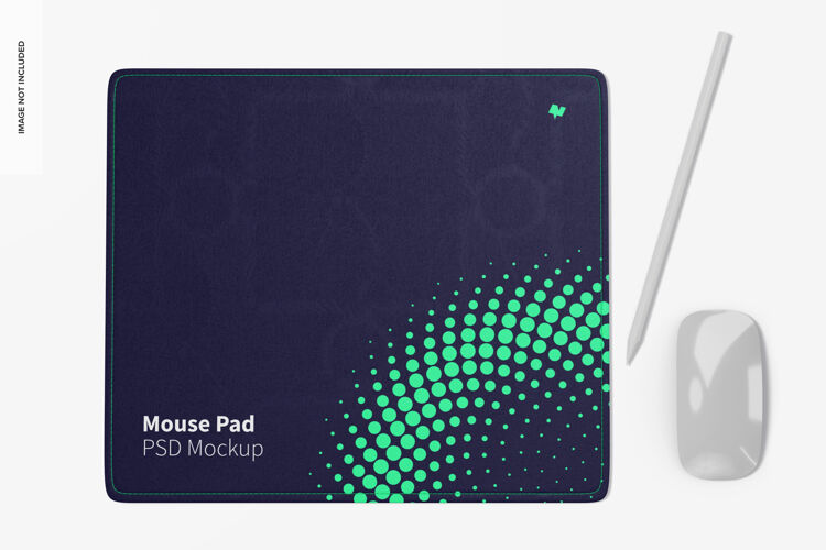 Pc矩形鼠标垫模型 顶视图鼠标桌面模型