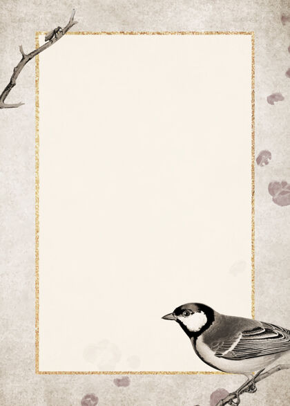 装饰品塔尔戈克斯大山雀在一个肮脏的棕色背景鸟绘制乡村